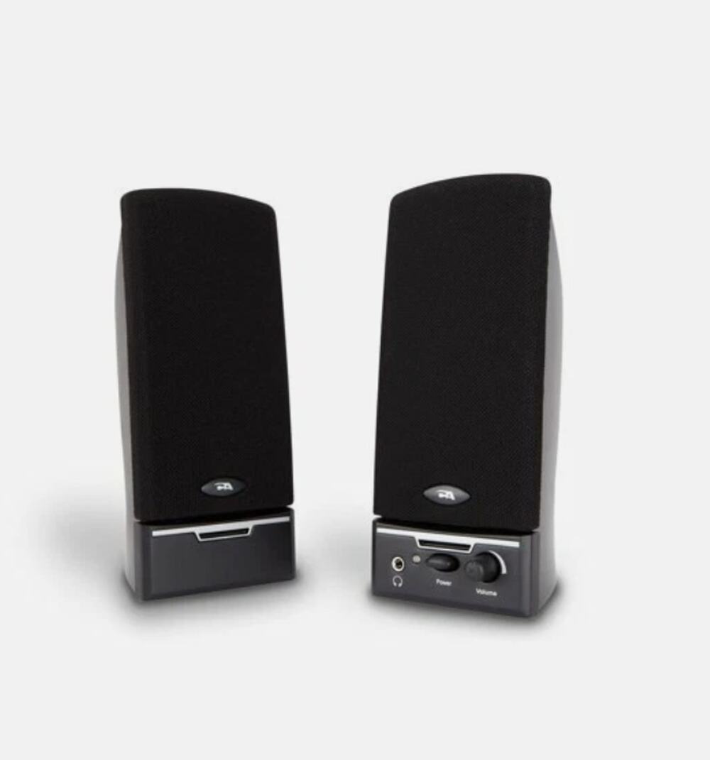 Cyber Acoustics CA-2014 multimedia desktop computer speakers for PC. Audio Jack